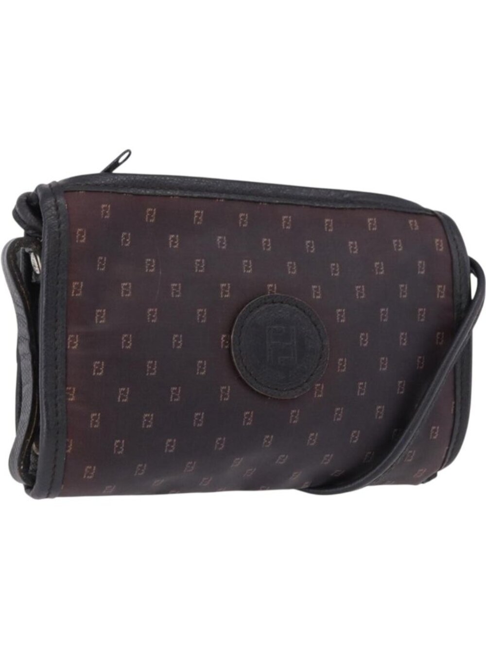 FENDI Shoulder Bag PVC Canvas Black